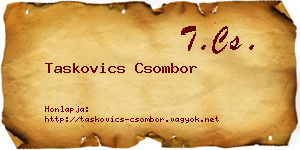 Taskovics Csombor névjegykártya
